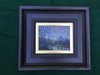 Circa 1900 Antique Impressionist Oil Painting on Board 3