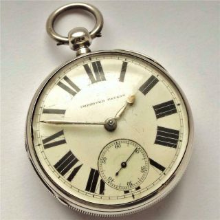 Large 1883 Silver Fusee Chain Drive Pocket Watch Named & Fully