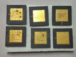 Lotx6 Lsi Logic Ceramic Cpu Procesor Vintage Gold Plated Scrap Recovery Rare