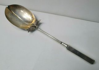 Antique Early Gorham Aesthetic Period Winged Snake Sterling Silver Berry Spoon