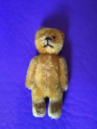 Antique Early Rare Schuco Jointed Miniature Mohair Bear Perfume Bottle