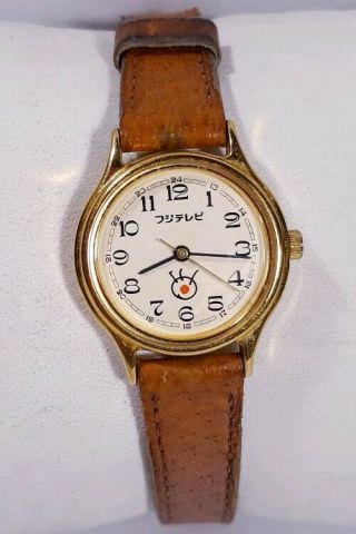 Vintage Women Citizen Watch 6031 Ka Brown Leather Band Gold Plate Case Rare