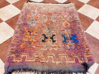 Handmad Berber Zamour Kilim Rug Carpet Vintage Berber Rug Morocco Natural Wool