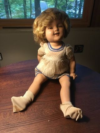 Antique Composition 1930’s Shirley Temple Doll 22”