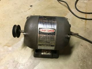 Vintage Craftsman 1/2 Hp Motor 3450 Rpm Dual Shaft Switch Well From Saw