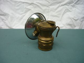 Vintage Antique Auto - Lite Universal Lamp Brass Carbide Coal Miners Hat Light