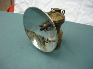 Vintage Antique Auto - Lite Universal Lamp Brass Carbide Coal Miners Hat Light 2