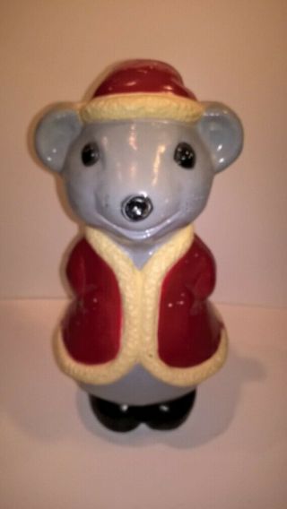 Vintage Christmas Mouse Blow Mold Light " Union Products "