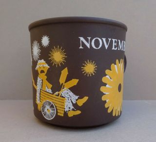 Vintage 1970s Hornsea Pottery Month Love Mug November - Young Lovers - Townsend