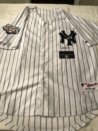 Derek Jeter 2 Signed York Yankees Majestic 2009 World Series Jersey