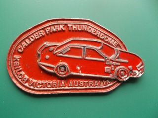 Vintage Drag Racing Metal Plate - Calder Park Thunderdome Keilor Victoria Aust