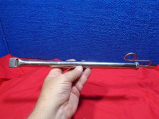 Vintage Ap&m Co.  12 " Metal Nickel Plated Slide Whistle Instrument Great