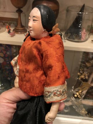 Unusual Antique 1920 ' s Chinese Woman Doll Possibly Door of Hope 3