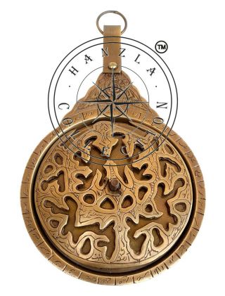 Antique Brass Arabic Astrolabe Vintage Islamic Navigation Astrological Calendar