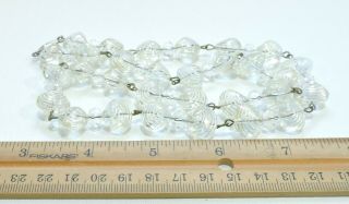 Vintage Iridescent Shells Lampwork Art Glass Bead Necklace OC19352 2
