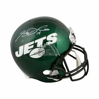 Sam Darnold Autographed York Jets Full - Size Football Helmet - Bas