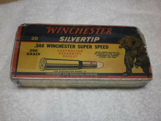 Winchester " Bear " Box.  348 Winchester Speed Silvertip