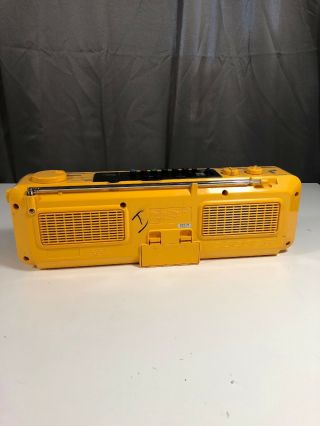 VINTAGE Sony Sport Yellow Boombox CFS950,  Radio Casette Player Recorder 2