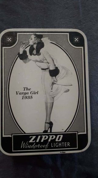 1935 Varga Girl Zippo And Tin