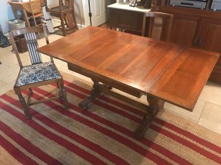 Antique English Pub Table With 4 Chairs Purchased In England