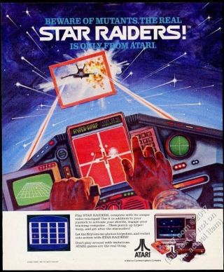 1982 Atari 2600 Photo Star Raiders Video Game Art Vintage Print Ad