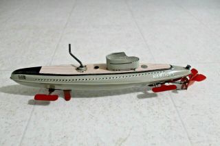 Vintage Tin Nautilus Nuclear Submarine 571? Wind - Up By Skk Made In Japan