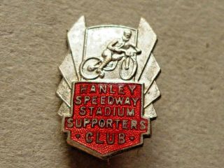 Vintage Hanley Speedway Stadium Supporters Club Enamel Badge C1949 Fattorini