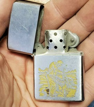 Old ZIPPO Wind Proof GOLF Town Country Ontario Canada Cigarette LIGHTER 2