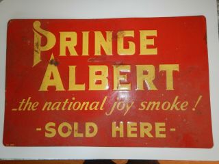 Prince Albert - National Joy Smoke Vintage Advertising Sign 669