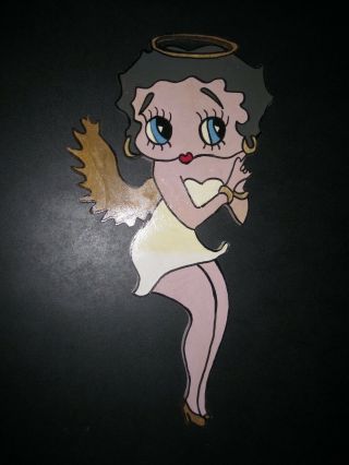 Betty Boop Vintage Wooden Hand Painted Art Wall Hanging Decor Plaques Large 22 "