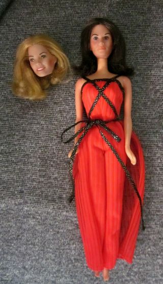 Vintage Mattel Kate Jackson Barbie Doll W/ Cheryl Ladd Head & Dress Minty