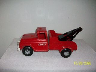 Vintage Buddy L Red Toy Towing Service Truck