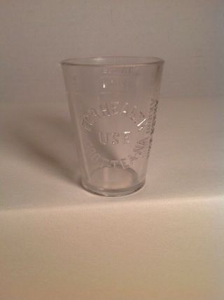 Dose Cup Glass Vintage Root Tea Na Herb Akron Drug Druggist Shot Glass