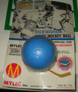 Vintage Mylec Cold Weather No Bounce Street Hockey Ball Nip