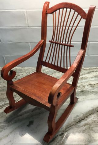 Fabulous Antique Salesmen Sample Spindle Back Rocking Chair 14 " Tall • 100