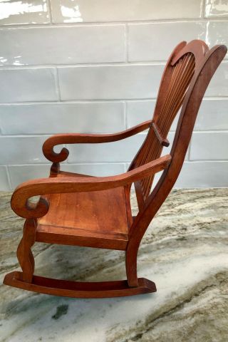 Fabulous Antique Salesmen Sample Spindle Back Rocking Chair 14 