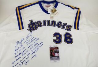 Gaylord Perry Signed Mitchell Ness Seattle Mariners 13x Inscribed Jersey Jsa