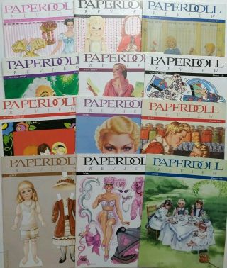 Vintage 12 Paper Doll Review Magazines Back Issues Marilyn Henry David Wolfe