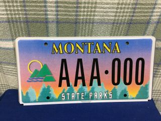 State Parks Montana Sample License Plate