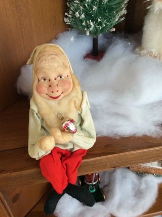 Vintage Shackman Dwarf,  Elf,  Gnome,  Christmas Doll