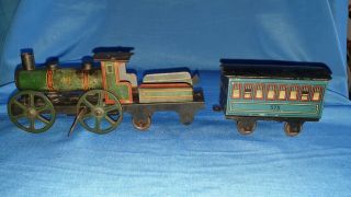 Old Vintage Tin Wind Up J L Hess Co.  Train Toy from Germany 1930 2