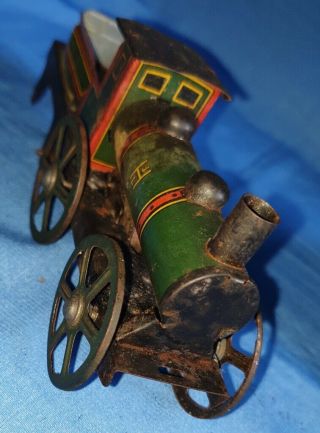 Old Vintage Tin Wind Up J L Hess Co.  Train Toy from Germany 1930 3