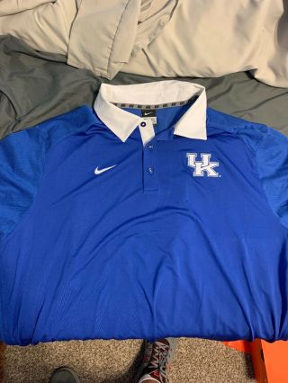 University Of Kentucky Wildcats Nike Golf Drifit Polo Shirt Xxl