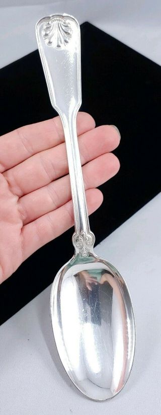 Tiffany & Co.  Shell & Thread 1905 Sterling Silverware Serving Spoon 8 5/8 " 1