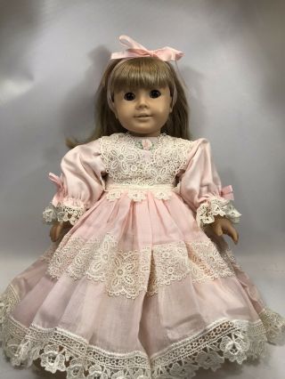 American Girl Doll,  Pink Dress,  90s,  Retired,  Kirstin,  Samantha,  Ag,  Victorian,  Vintage
