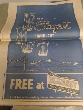 Vintage Blakely Glass Newspaper Ad 1960 Gas And Oil