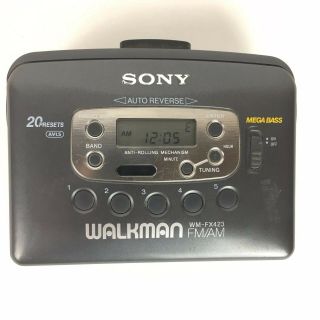 Vintage Sony Walkman Wm - Fx423 Tape Player Fm/am Radio Mega Bass