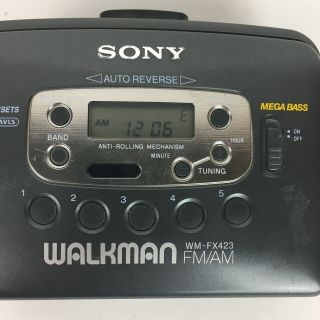 Vintage Sony Walkman WM - FX423 Tape Player FM/AM Radio Mega Bass 2