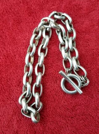 Vintage Sterling Silver 925 Heavy Necklace 70 Grams 16 " Long