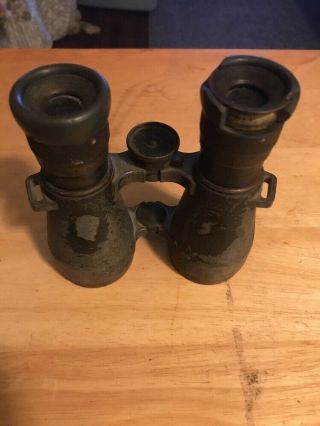 Vintage Wwi German Binoculars Fernglas 08 Emil Busch A - G Rathenow
